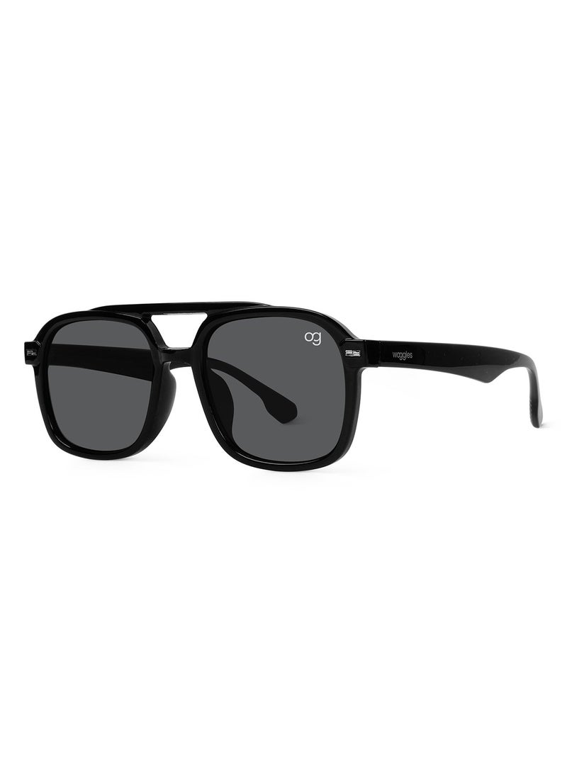Woggles Designer Black Square Sunglasses| Men &Women| 100% Uv Protection - Image 5