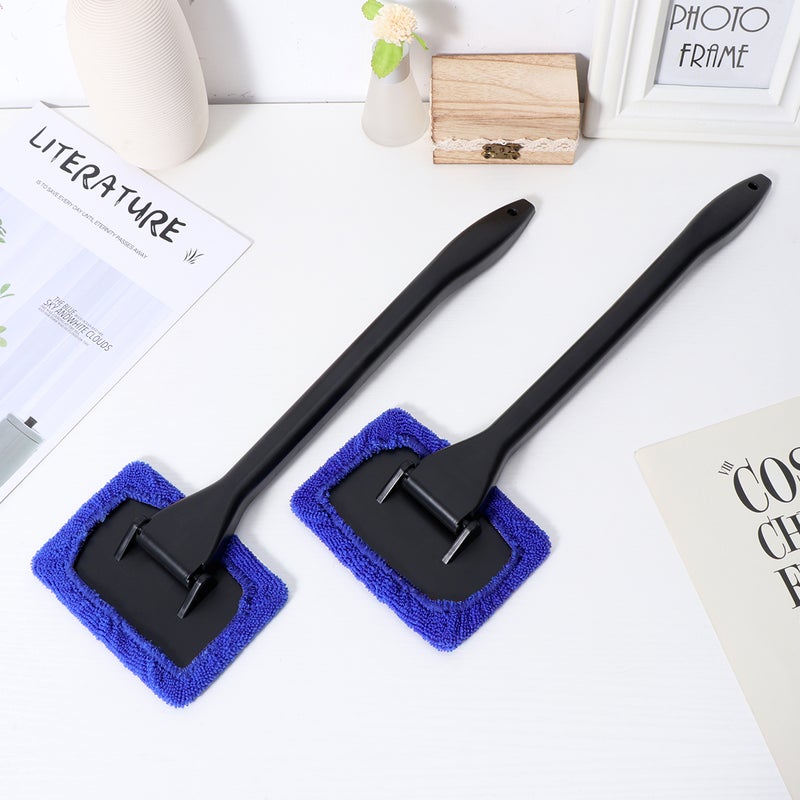 2pcs Car Windshield Cleaner Brush Auto Window Glass Cleaning Brush Tools with Long Handle (Blue) - Image 4