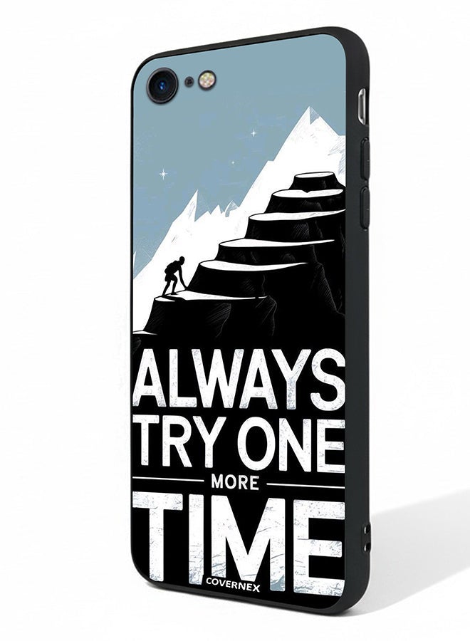 Covernex Apple iPhone SE 2020/2022 Protective Case Cover Printed Featuring Always Try One More Time - Image 1