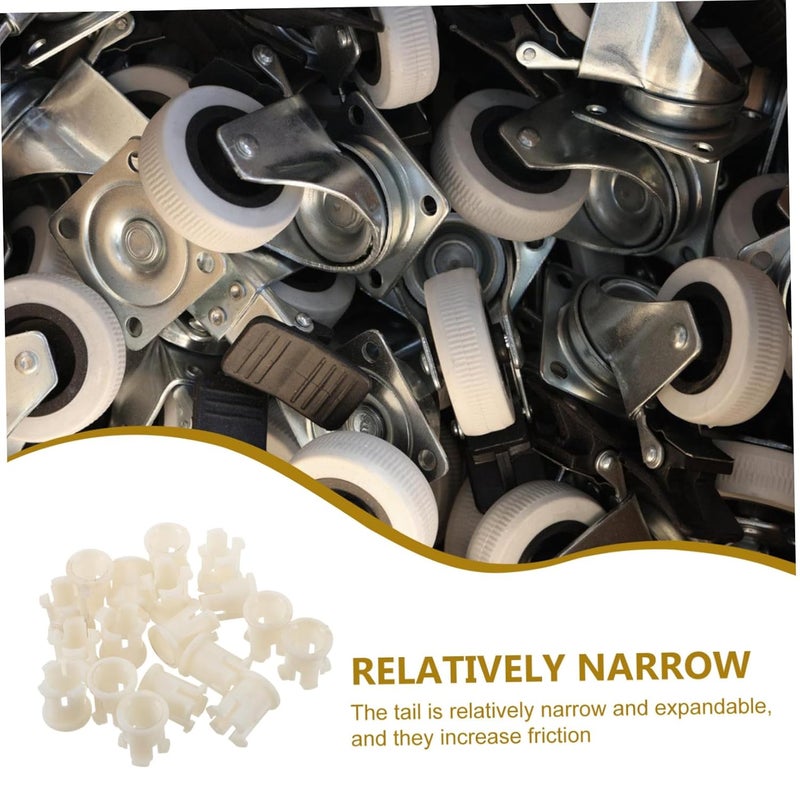 VILLCASE 80pcs Small Caster Stem Sleeve Inserts for Chair Furniture Rollers Feet Mounting - Image 5