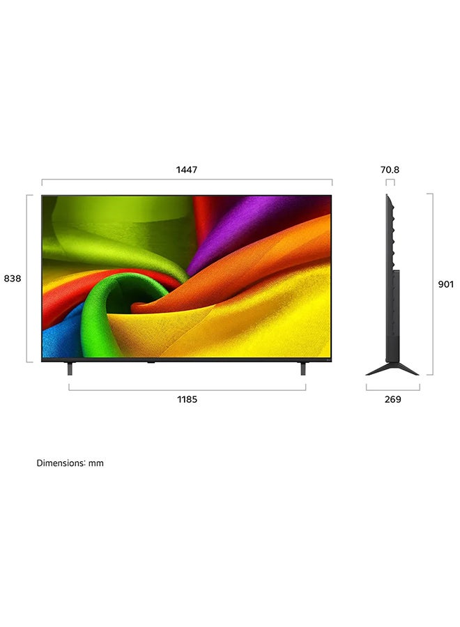 LG 65-inch Smart LED TV, 4K UHD resolution, α7 AI 4K Gen9 Processor, Magic Remote with Built-in Receiver 65NU840B6LA-AMAE Black - Image 2