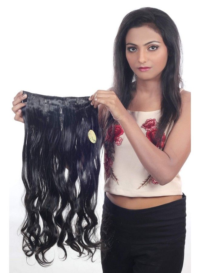 Ritzkart Synthetic Hair Extension Natural Black 25 Inch Long & Hair Extension Black - Image 1