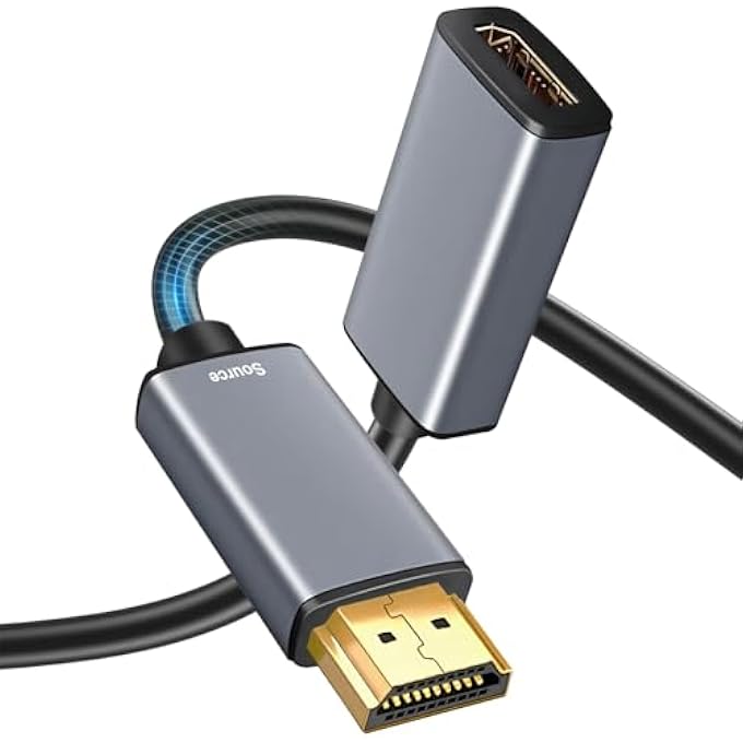 rayihni HDMI TO DISPLAYPORT ADAPTER 4K60HZ HIGH SPEED HDMI MALE TO DISPLAY PORT FEMALE CONVERTER CABLE FOR PC GRAPHICS CARD LAPTOP PS5/4 - Image 1