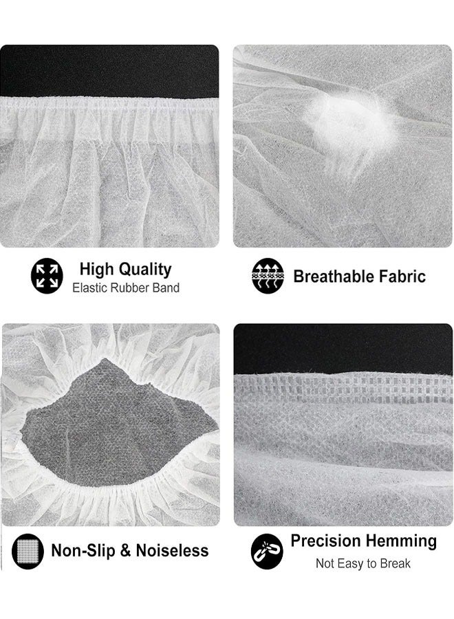 Disposable Shoe Covers, 100 Pack(50 Pairs) Non Slip Shoe Booties Cover, Dustproof Breathabl Shoe Booties Covers for Home, Real Estate, Workplace, Construction, Floor, Travel (White)  - Image 3
