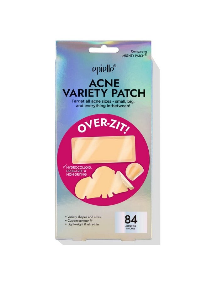 Epielle - Acne Variety Patch Overzit The Ultimate Hydrocolloid Solution Of Acne Clear Patch (84 Ptches) Acne Pimple Patches Blemish Patches (Full Face) - Image 1