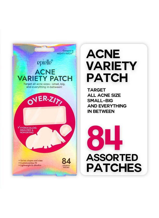 Epielle - Acne Variety Patch Overzit The Ultimate Hydrocolloid Solution Of Acne Clear Patch (84 Ptches) Acne Pimple Patches Blemish Patches (Full Face) - Image 1