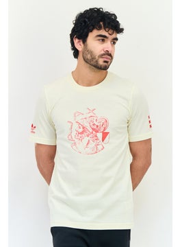 adidas Originals Men Sportswear Fit Short Sleeves Outdoor T-Shirt, Beige  - Image 1