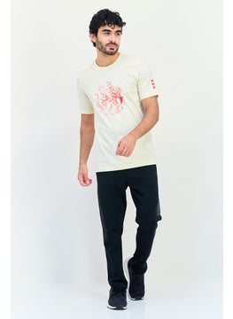 adidas Originals Men Sportswear Fit Short Sleeves Outdoor T-Shirt, Beige  - Image 4