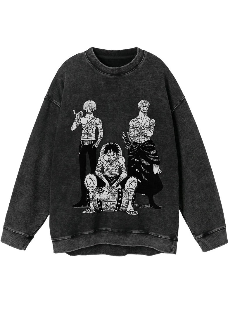 KUYING New One Piece Casual Loose Round Neck Hoodie  - Image 1