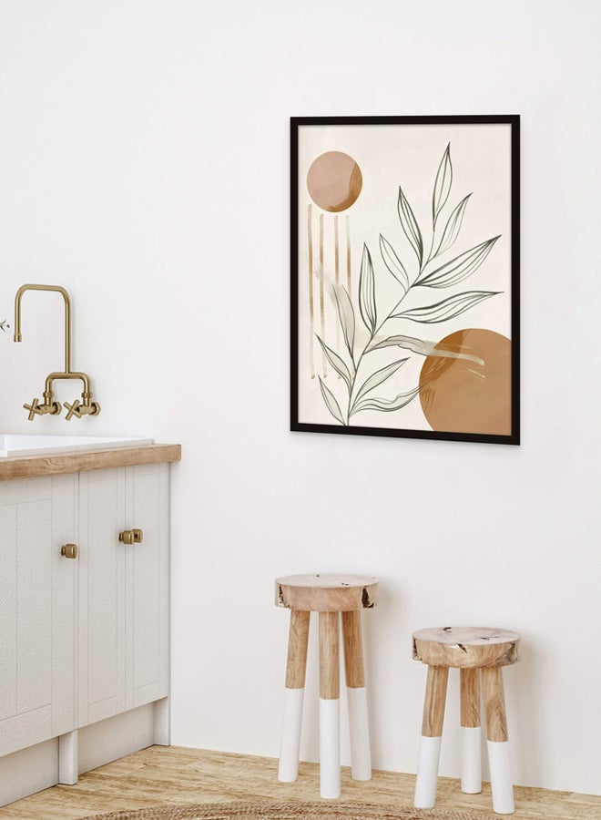 Art Decor Minimalist Boho Abstract Art in Brown Wall Art Framed Fine Art Wall Décor for Living Room Bedroom Dining Room Office Gifting - Image 2