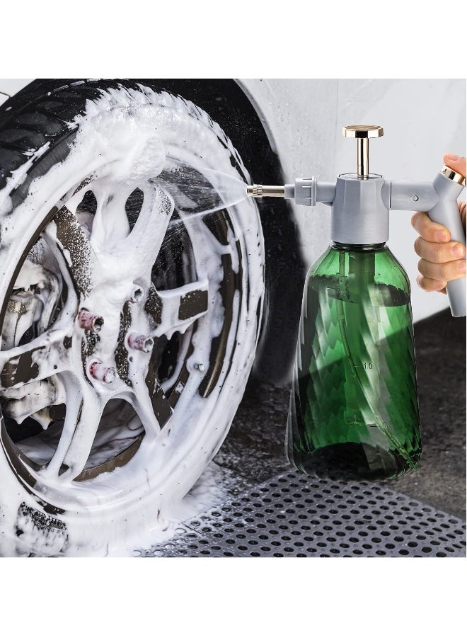 Generic Deluxe 1 Pack Pump Sprayer Set - Adjustable Nozzle, 1.5L Plastic Hand Pump Pressure Water Perfect for Your Garden and Car Detailing Needs Lawn (Green)  - Image 3