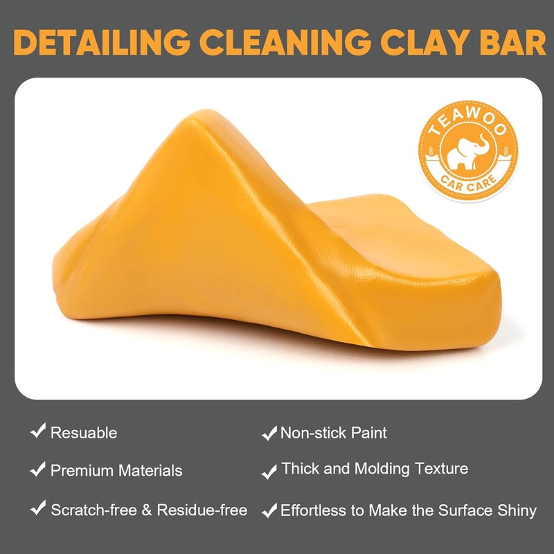 TEAWOO Car Clay Bar 4 Pack 400g, Premium No Scratch Magic Clay for Car Wash, Auto Detailing Cleaner for Auto, SUV, RV, Truck & Glass - Image 4