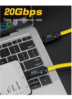 Generic Short USB C to USB C Cable 20cm/ 7.8inch, 140W Short USB C Charger Cable, 20Gbps PD3.1 Type C Cable, with LED Indicators, Support 8K@60Hz for Thunderbolt 3, MacBook Pro, External SSD  - Image 3