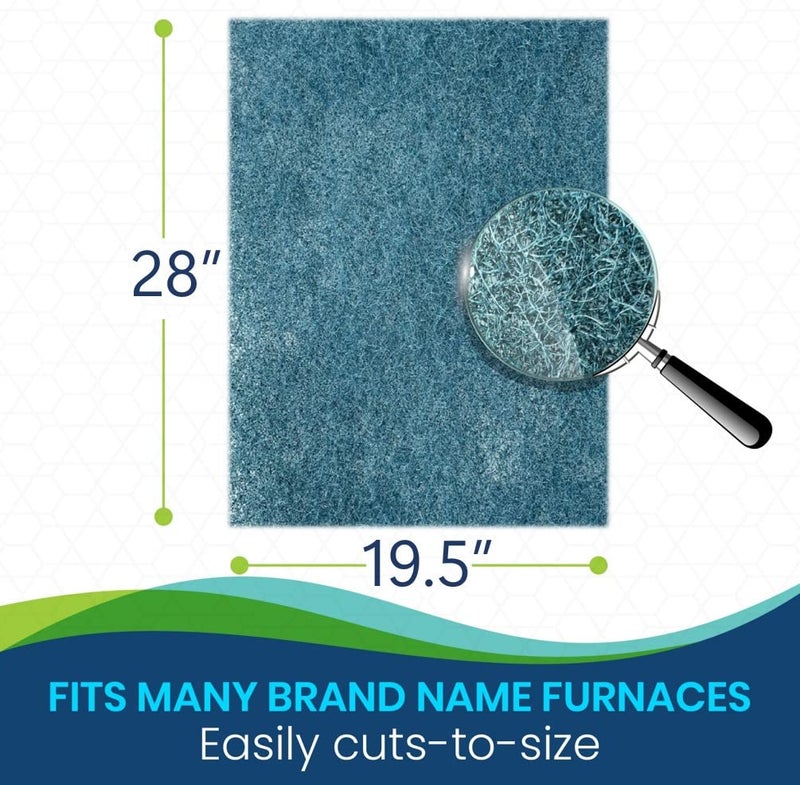 CoreCarbon Polyester Washable Fiber Furnace Door Filter for Mobile, Manufactured and Modular Homes (19.5 x 28) - Image 2