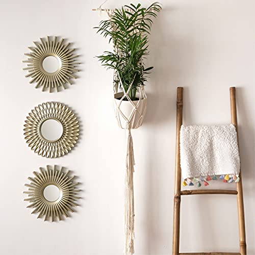 BONNYCO Gold Mirrors for Wall Pack of 3, Round Wall Mirrors Bedroom Room and Home Decor. Espejos Decorativos de Pared Sala Dormitorio, Modern Minimalist Decor Vintage, Chic. Gifts for Women Mums - Image 5