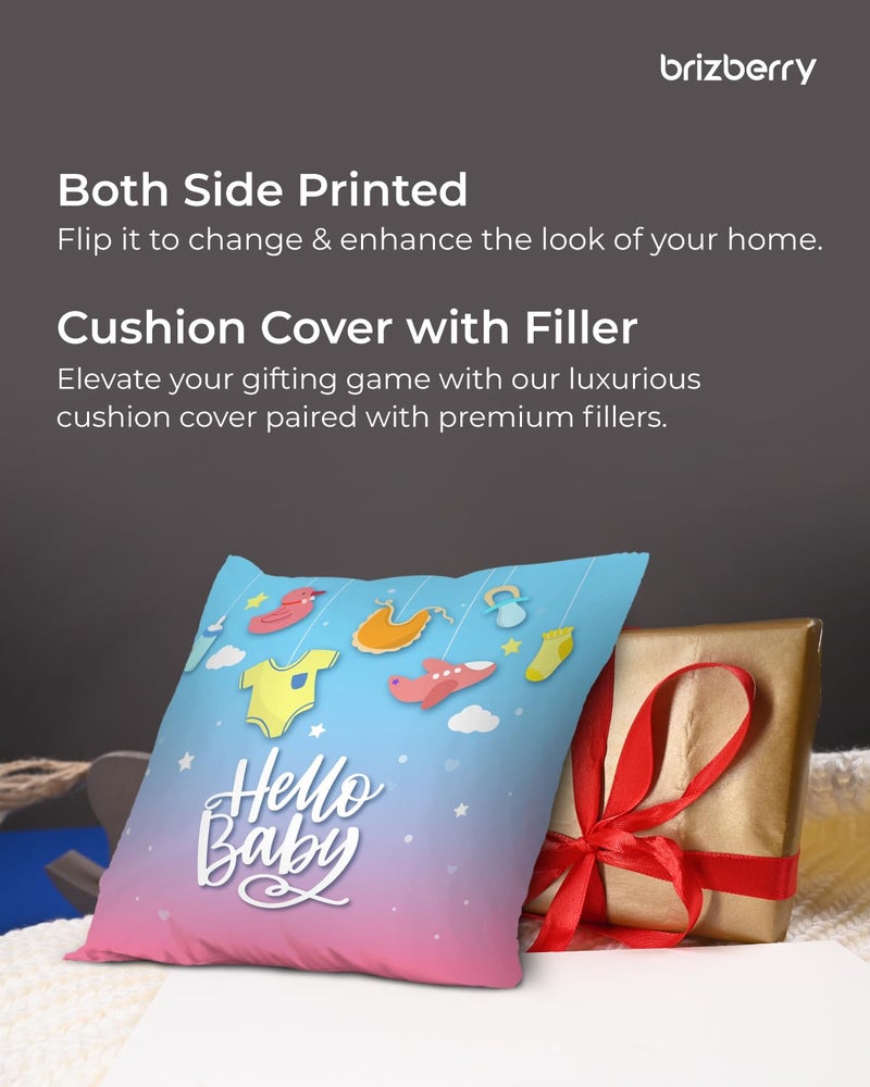 Brizberry ® Premium Throw Pillow Cushion, mom to be Gifts, Pregnant Woman Wife Sister, Coming Soon Mumma, Pregnancy Gift for Baby Shower, with Premium Filler Cushion (16 inch x 16 inch) (Design 7) - Image 4