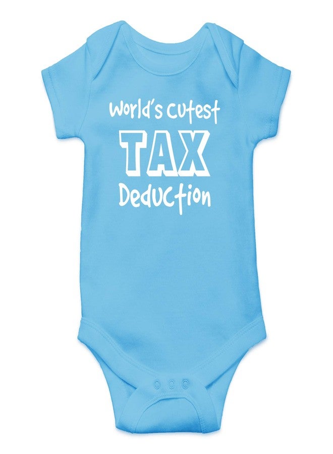 CBTwear World's Cutest Tax Deduction - Baby Clothes - Funny Newborn Bodysuit Outfits for Boys and Girls (6 Months, Light Blue) - Image 1