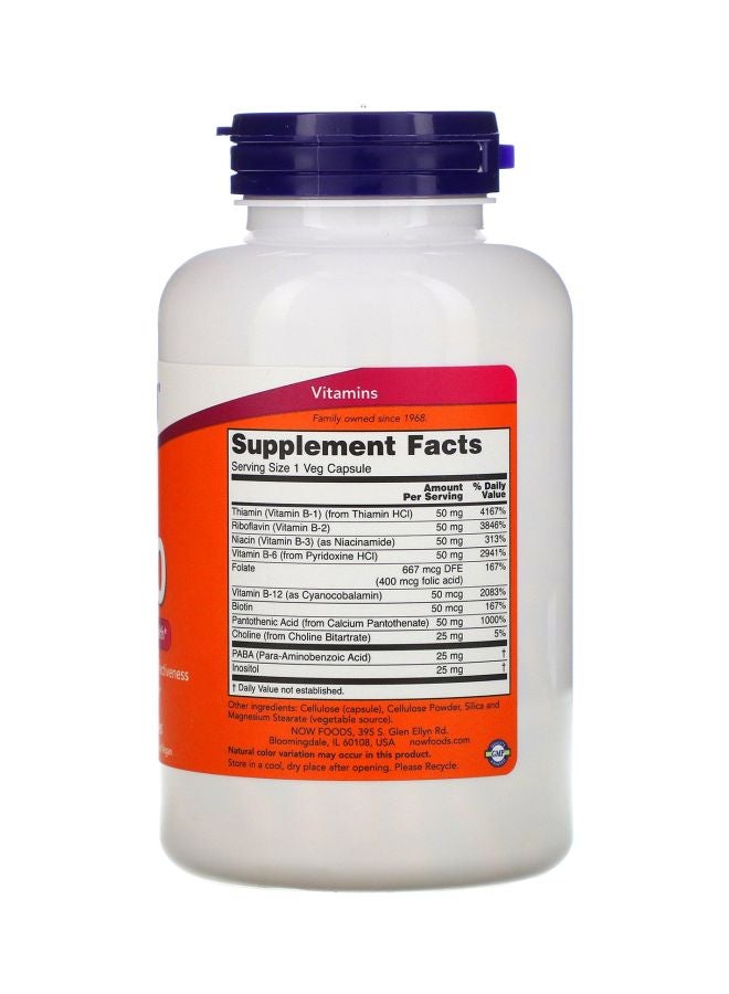 ناو فودز مكمل غذائي B-50 - عدد 100 كبسولة نباتية - Image 2