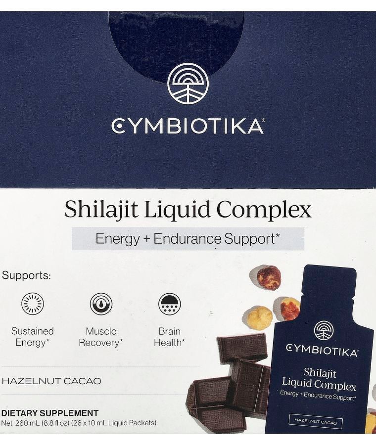 Shilajit Liquid Complex Hazelnut Cacao 26 Liquid Packets 0.3 fl oz (10 ml) Each