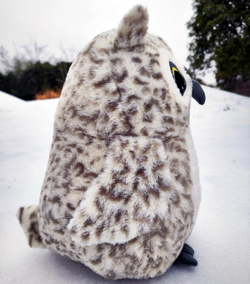 Ryttir 15.7 Inch Chubby Snowy Owl Stuffed Animal, Adventure Stuffed Owl Plush Toy, Brave Boy's and Girl's Room Decor, Funny Gift for Kids and Women - Image 2