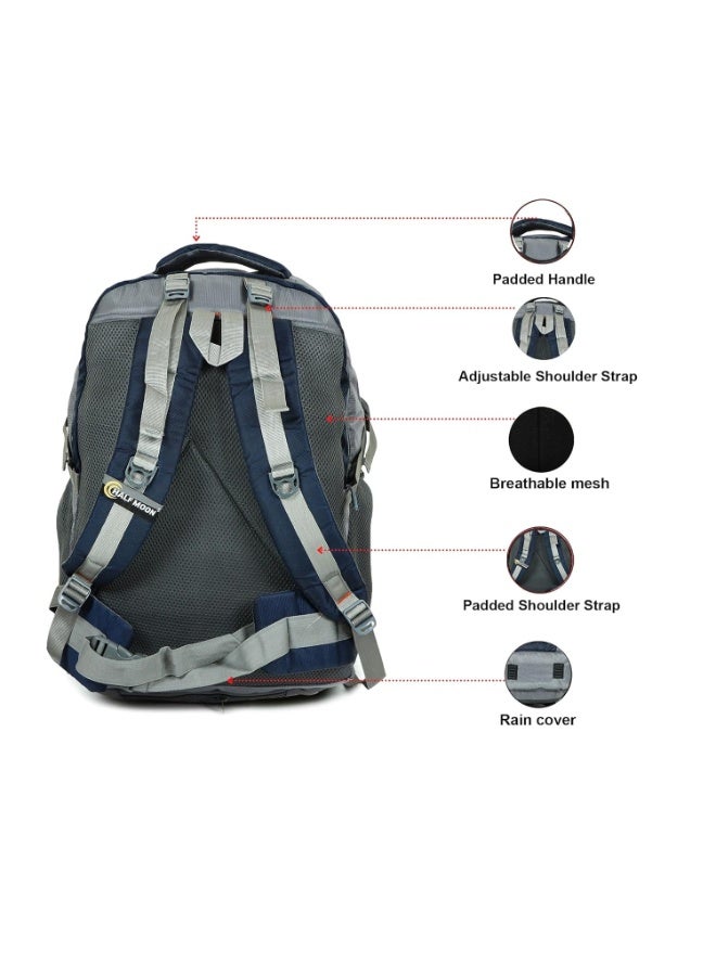 هاف مون Half Moon Extra Large Size 55L Waterproof Rucksack Bags/Trekking Back packs for Man | Luggage Bag for Travelling with Laptop Compartment & Rain cover | For Hiking, Travel Backpack for Men & Women - Image 5