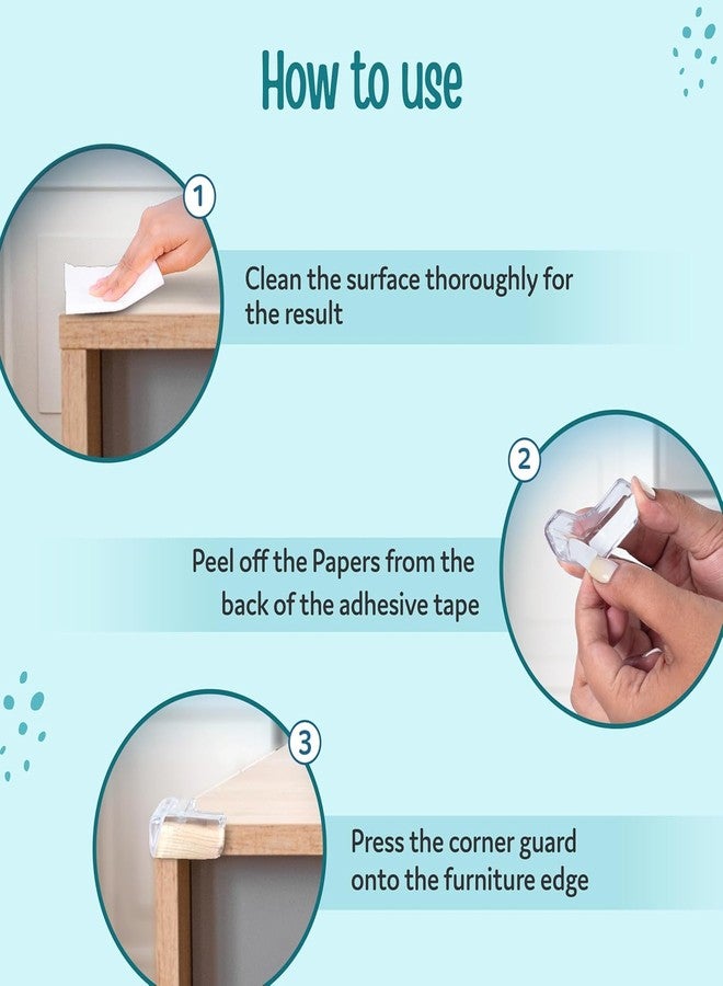 Mamadev®:- Silicone Corner Protectors | Baby Proofing Edge & Corner Guards for Sharp Edges, Table, Bed & Furniture | Child Safety Cushion for Baby Proofing (Pack of 8) - Image 2