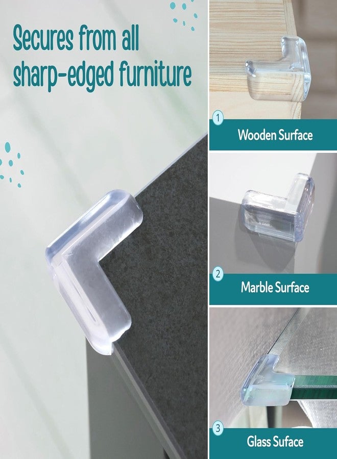 Mamadev®:- Silicone Corner Protectors | Baby Proofing Edge & Corner Guards for Sharp Edges, Table, Bed & Furniture | Child Safety Cushion for Baby Proofing (Pack of 8) - Image 4