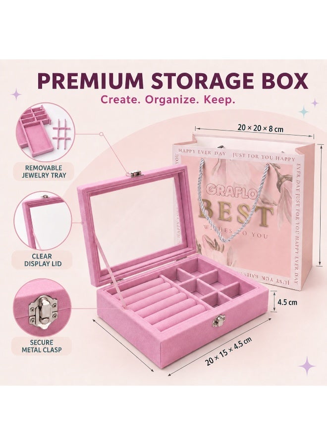 GRAFLO Girls' Bracelet Making Kit - 66-Piece Charm Set with Jewelry Box, Perfect DIY Craft Gift for Kids & Teens - Image 5