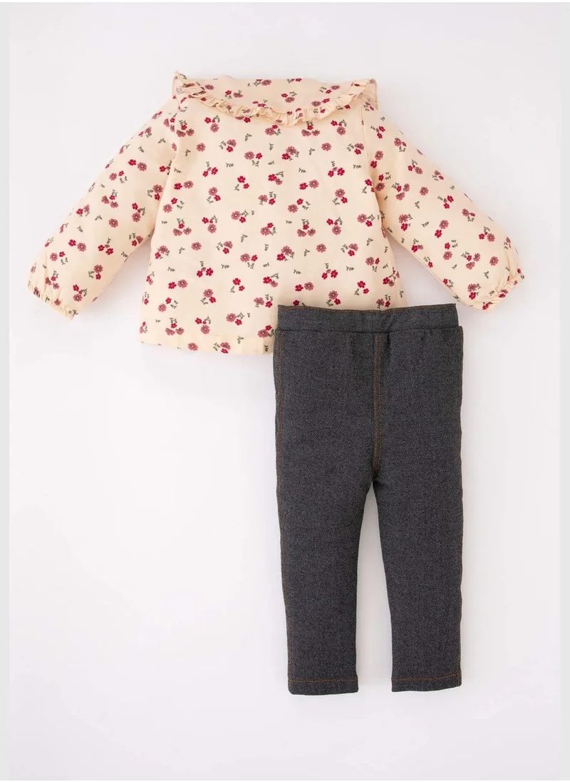 DeFacto 2 Pack BabyGirl Big Neck Woven Set