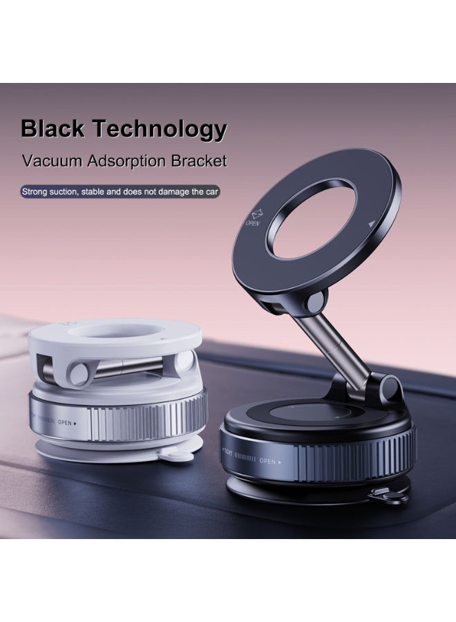 حامل هاتف مغناطيسي مطور بالشفط المغناطيسي - متعدد الزوايا يدور بدون استخدام اليدين وقابل للتعديل حامل هاتف مغناطيسي للسيارة حامل هاتف مغناطيسي مناسب للسيارة/صالة الألعاب الرياضية/المرآة/السطح الأملس - Image 5
