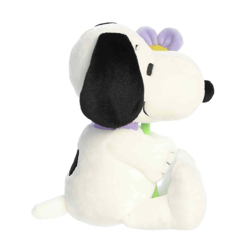 Aurora Adorable Peanuts Snoopy Stuffed Animal - Officially Licensed Toys For All Snoopy Fans - Seasonal Plush For The Spring Season - Purple Flower 9 Inches - Image 4