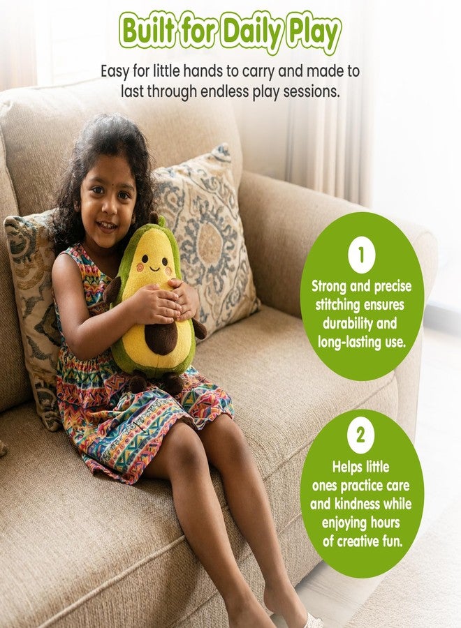 Kidology Ultra-Soft Avocado Plush Toy for Kids (37 cm) | Washable & Non-Toxic Stuffed Fruit Toy | Cuddly Huggable Soft Toy Gift for Boys & Girls - Image 3