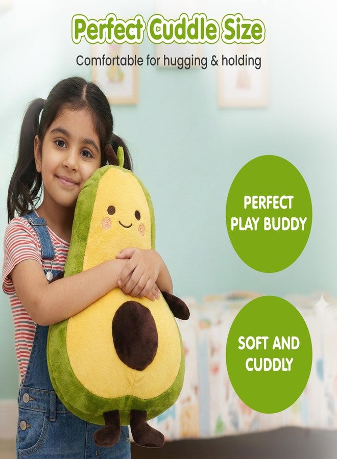 Kidology Ultra-Soft Avocado Plush Toy for Kids (37 cm) | Washable & Non-Toxic Stuffed Fruit Toy | Cuddly Huggable Soft Toy Gift for Boys & Girls - Image 5