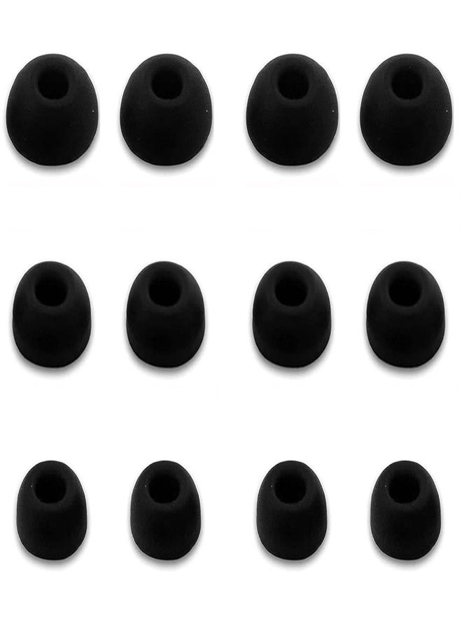 ALXCD Eartips Compatible with Bose New QuietComfort Earbuds, 6 Pairs S/M/L Sizes Soft Silicone Ear Tips Replacement Earbuds Tips, Compatible with Bose New QuietComfort Earbuds 2024 QC, Black sml - Image 3