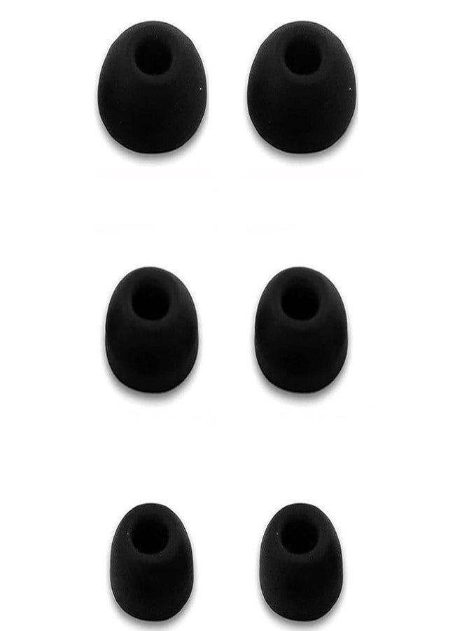 ALXCD Eartips Compatible with Bose New QuietComfort Earbuds, 6 Pairs S/M/L Sizes Soft Silicone Ear Tips Replacement Earbuds Tips, Compatible with Bose New QuietComfort Earbuds 2024 QC, Black sml - Image 2