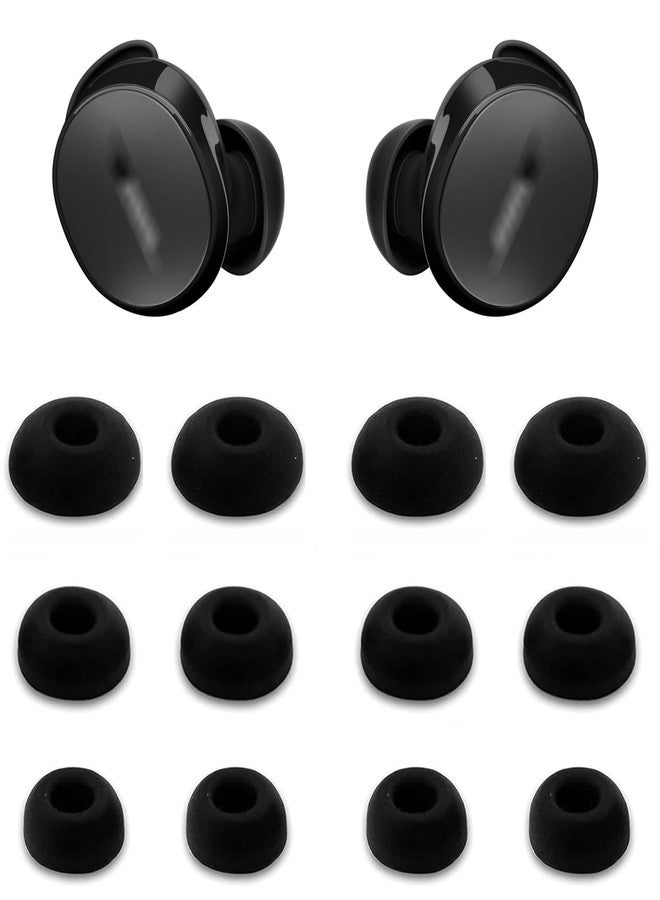 ALXCD Eartips Compatible with Bose New QuietComfort Earbuds, 6 Pairs S/M/L Sizes Soft Silicone Ear Tips Replacement Earbuds Tips, Compatible with Bose New QuietComfort Earbuds 2024 QC, Black sml