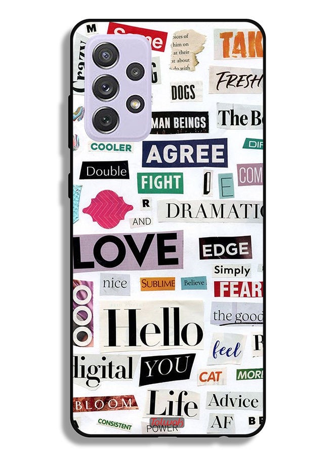 Tolwak Samsung Galaxy A72 5G Protective Case Cover Short Quotes Stickers - Image 1