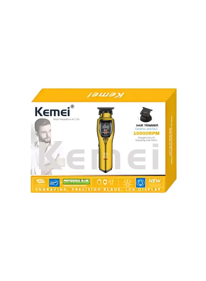 Kemei KM-1737 Rechargeable Hair Clipper – 9000–10000RPM Upgrade Motor, DLC-FLXED Blade, 90 Min Runtime, 3H Charging, 2000mAh Battery multicolour - Image 2