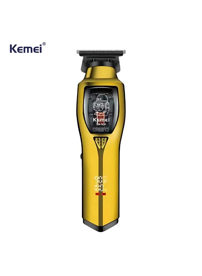Kemei KM-1737 Rechargeable Hair Clipper – 9000–10000RPM Upgrade Motor, DLC-FLXED Blade, 90 Min Runtime, 3H Charging, 2000mAh Battery multicolour - Image 1