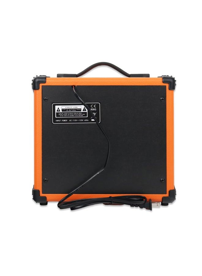 Demusea 20W Watt Electric Orange Color Bass Guitar Amplifier Portable Travel Mini Practic Amp Headphone Jack Aux Treble Middle Bass MP3 with Cable Adapter Guitar Picks in - Image 5