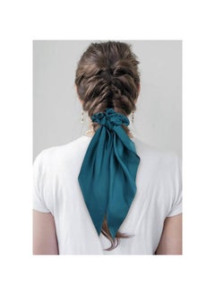 Cinaci Cinaci 12 Pieces Solid Silky Satin Chiffon Hair Ties with Long Ribbon Bow Tail Hair Scrunchies Ponytail Holders Rubber Bands Accessories for Women Girls Teens  - Image 4