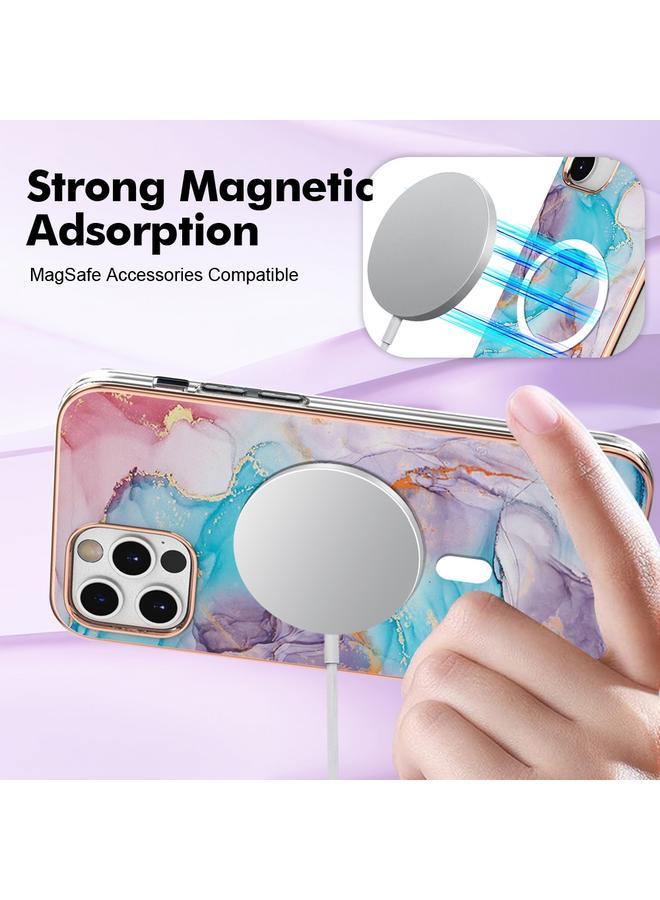 Zaboon Case For iPhone 12 / 12 Pro Marble Pattern Dual-side IMD Magsafe TPU Phone Case - Image 3