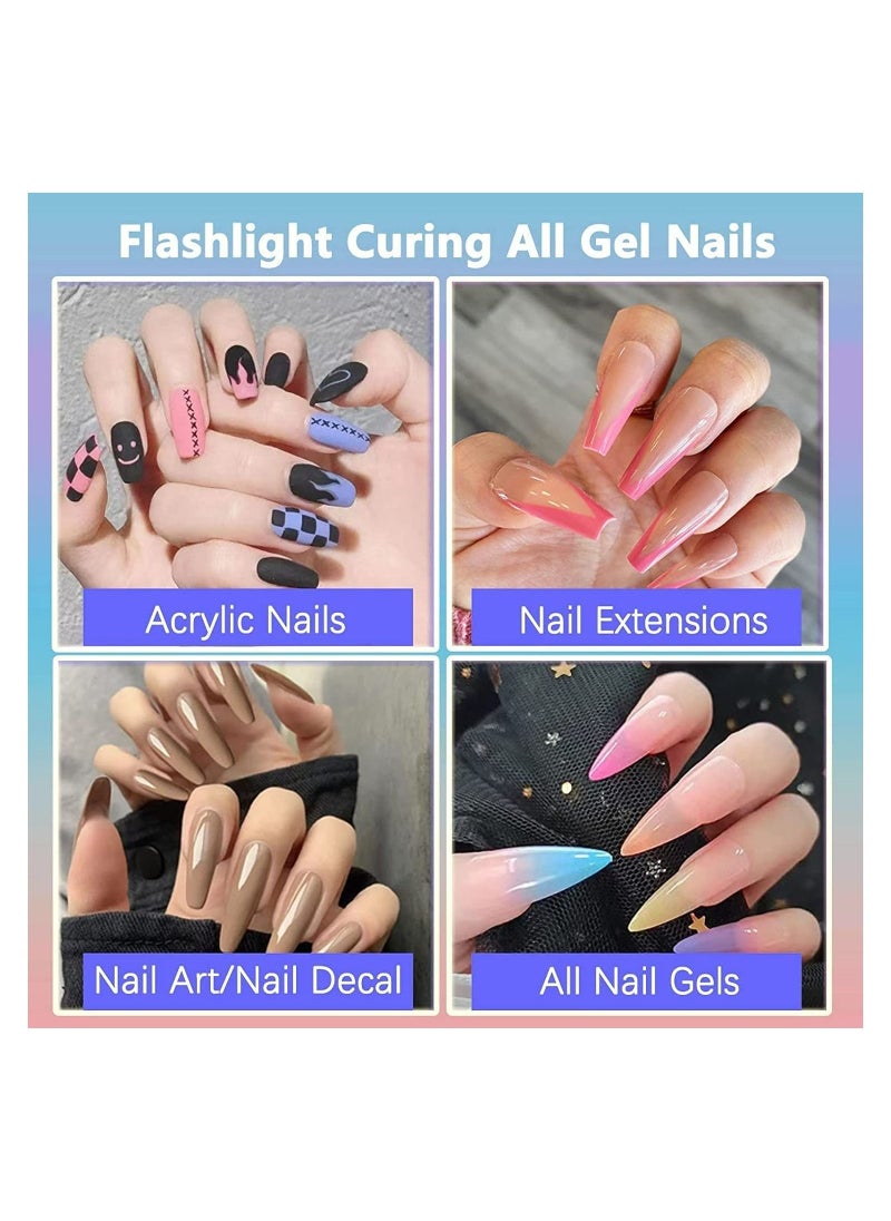 SYOSI - Mini UV Led Nail Lamp with 6 LED Beads, Portable LED UV Nail Light for Healing Gel Nails USB Nail Dryer Suitable for Beginners, Gel Lamp Nail Art Tools for Fingernail & Toenail - Image 1
