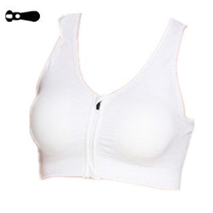 Zip-Front Sports Bra Breathable Anti-Shock Running Yoga Black - Image 3