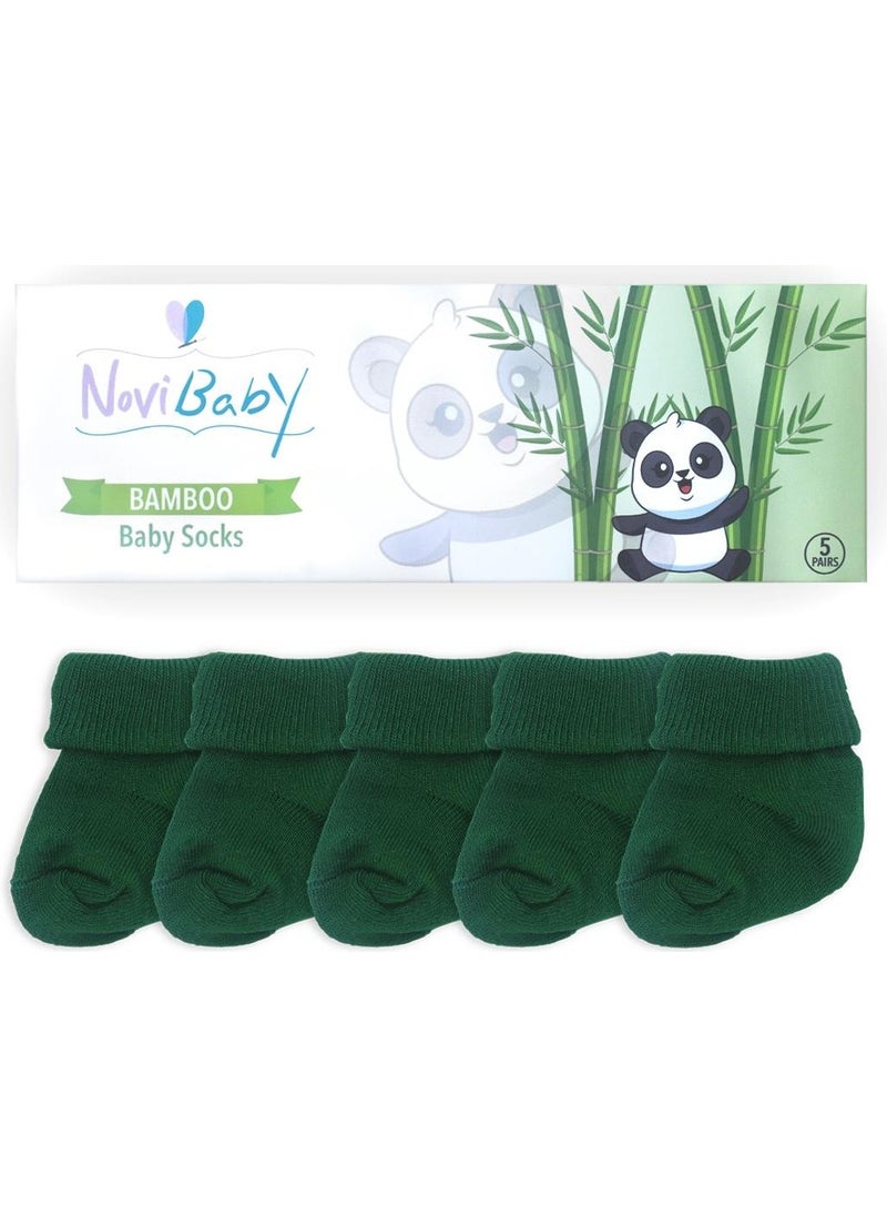 5-Piece Bamboo Newborn Baby Socks I Pine Green I 0-6 Months - pzsku/Z19951BD6050DEDCE33C1Z/45/_/1725789905/4beab91e-c546-4a2d-9921-66efdfa04e9a