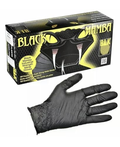 BLACK MAMBA Powder Free Industrial Strength Nitrile Gloves With Raised Torque Grip 100 Glove Box (Medium) - Image 3