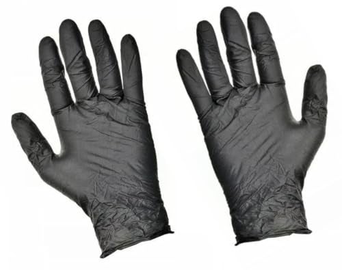 BLACK MAMBA Powder Free Industrial Strength Nitrile Gloves With Raised Torque Grip 100 Glove Box (Medium) - Image 1