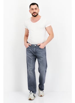 Selected Homme Men Straight Fit Washed Stretchable Denim Jeans, Light Grey  - Image 3