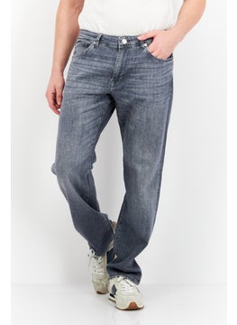 Selected Homme Men Straight Fit Washed Stretchable Denim Jeans, Light Grey  - Image 1