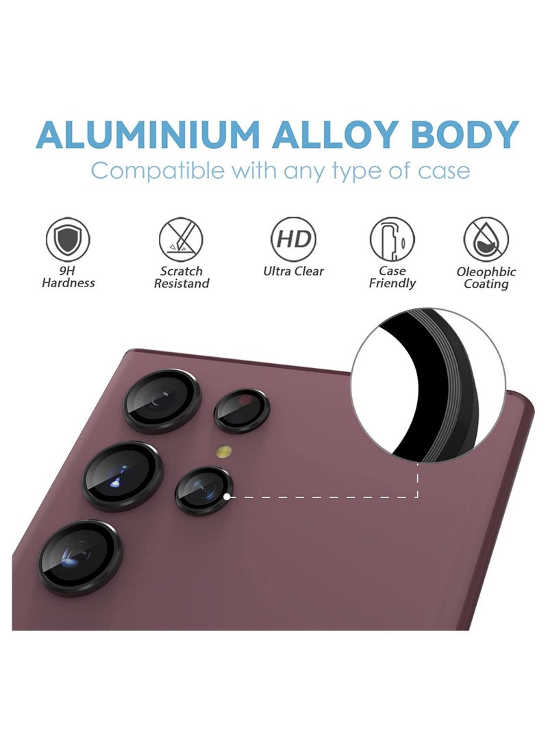 ELTRAZONE Camera Lens Protector Compatible with Samsung Galaxy S22 Ultra (2022), Scratch-Resistant Ultra-Thin Tempered Glass with Aluminum Edge - Image 2